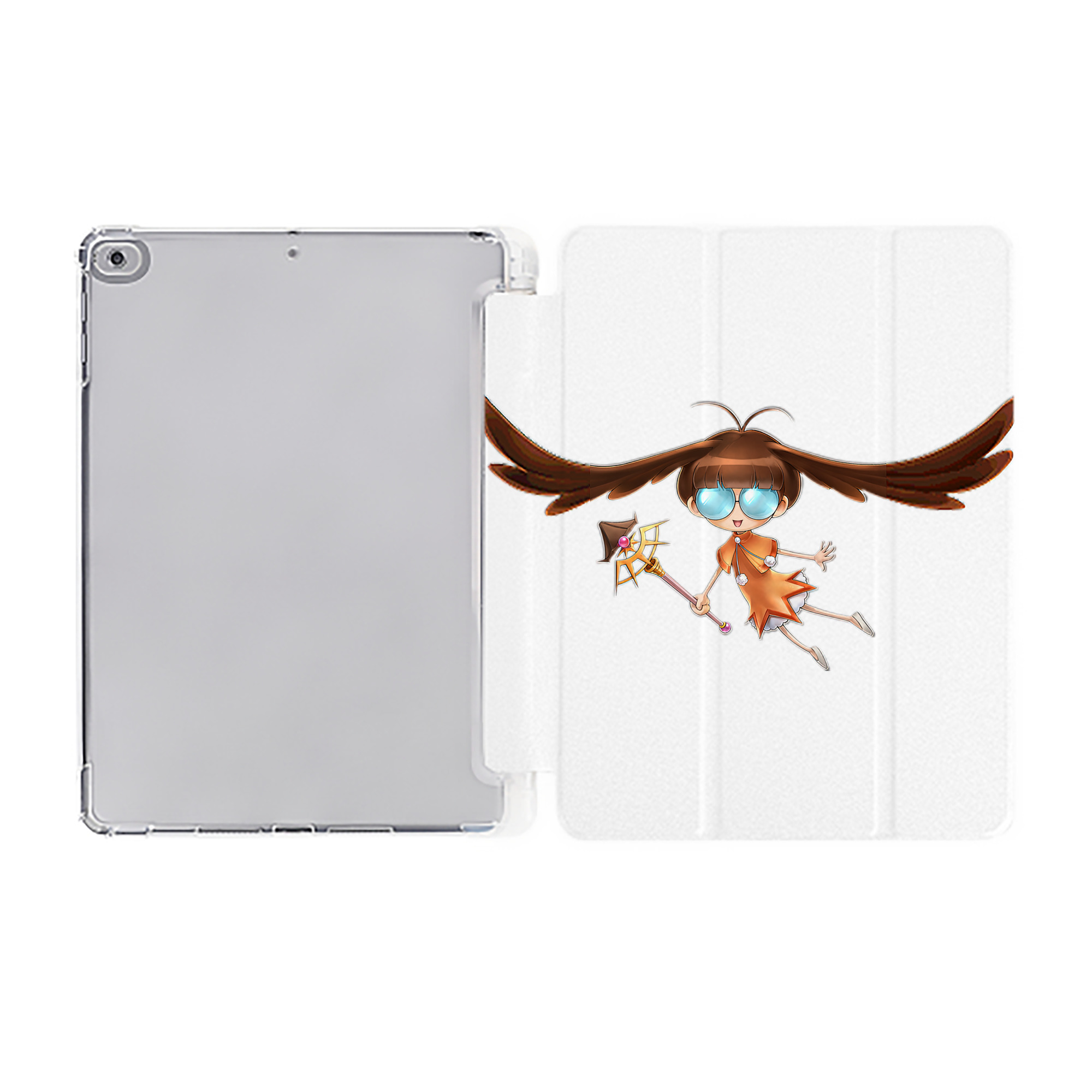 （画像用） 遊☆戯☆王 Yu-Gi-Oh! IPad ケース ペン収納付き 三つ折りスタンド PUレザー×シリコン 対応機種9.5/10.5/10.9インチ